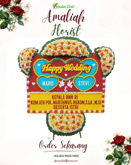 Papan Bunga Pernikahan Tanjungsiang